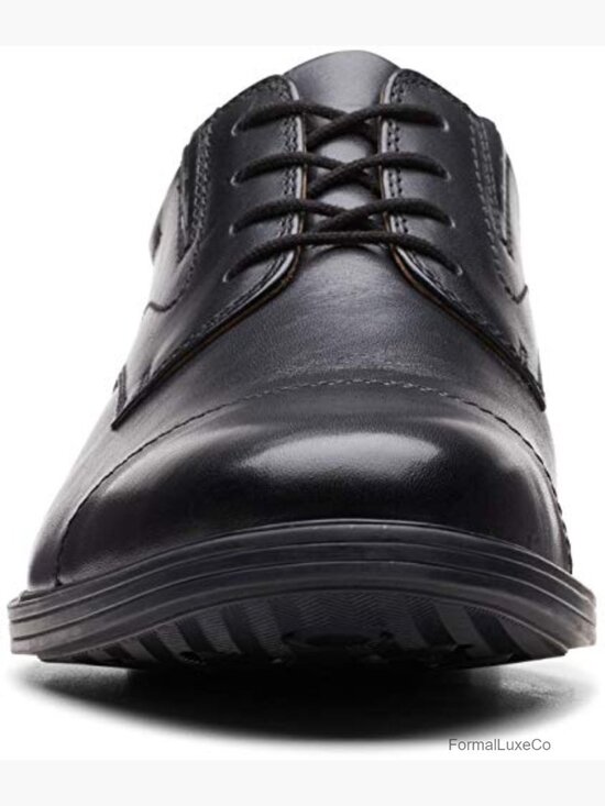 Men\'s Leather Lace-Up Oxford Shoes with Cushioning Sole